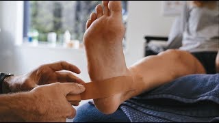 How To Strap An Lateral Ankle Sprain  Frenchs Forest Physio [upl. by Leva165]