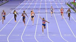 Sydney McLaughlin wins 400m hurdles in Olympic Paris 2024 Sydney McLaughlinLevrone record [upl. by Ettenaej]