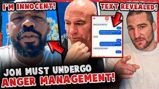 Jon Jones must undergo ANGER MANAGEMENT after ALTERCATION Sean Strickland TEXT MESSAGE REVEALED [upl. by Samp]