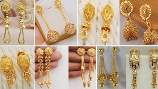 Gold earrings designs for daily wear  Gold earrings designs  earrings  top earrings design [upl. by Bellamy141]