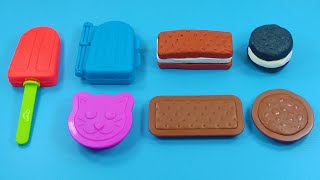 PlayDoh popsicle and chocolate cookies Frozen treats [upl. by Luelle791]