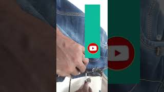 How to replace damaged zip in jeans pant zipper limitlesssewing fashion [upl. by Ojahtnamas]