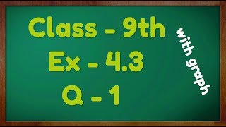 Class  9th Ex  43 Q 1 Linear Equation in Two Variable Maths NCERT CBSE [upl. by Terrijo]