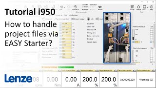 Lenze i950 servo inverter How to handle project files via EASY Starter [upl. by Notserp823]