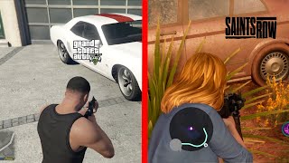 GTA V VS SAINTS ROW 2022  Physics amp details Comparison [upl. by Ronym]