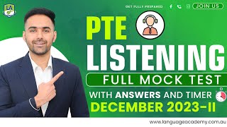 PTE Listening Full Mock Test with Answers  December 2023II  Language Academy PTE NAATI amp IELTS [upl. by Feltie]