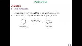 pyrazole properties usessynthesisreaction with examples [upl. by Ahtelrac959]