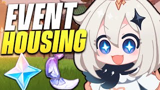 TOUT SUR LE HOUSING  Event Préparations 15 et Patch Officiel 120 PrimoGemmes  Genshin Impact [upl. by Aerdnwahs]