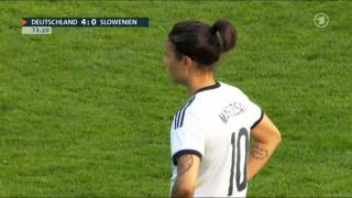 Frauenfussball WM Qualifikation Deutschland Slowenien 2 Halbzeit [upl. by Fernald]