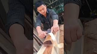 A man works wood with a planer [upl. by Anele]