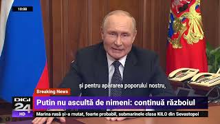 Putin a anunțat mobilizare parțială în Rusia și a amenințat din nou cu armele nucleare [upl. by Hyland180]