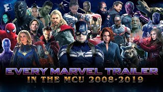 ALL Marvel Cinematic Universe Trailers  Iron Man 2008 to Avengers Endgame 2019 [upl. by Elletnuahc586]