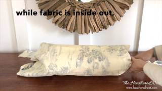 ⏰ Oneminute DIY bolster pillow  a quick easy no sew pillow cover 🤩 [upl. by Eahs434]