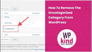 How To Remove The Uncategorized Category From WordPress [upl. by Jesh]