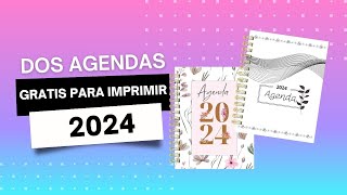 DIY agenda 2024 para imprimir gratis les dejo 2 agendas [upl. by Husain]