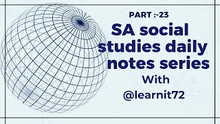 learnit72 SA social studies daily notes series part 23 [upl. by Gyasi]