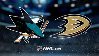 Boedker scores twice as Sharks down Ducks 62 [upl. by Poole761]