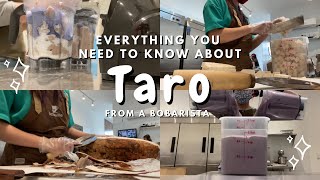 TARO 101💜 what is taro how do you pick a good taro root how do you cook taro for boba drinks [upl. by Ayvid483]