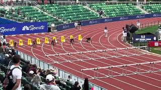 Heptathlon 100m Hurdles 2024 US Olympic Trials Heat 1 Taliyah Brooks Anna Hall Atherley 1273 [upl. by Ardnasirhc]