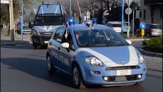 Fiat Grande Punto  Iveco Daily polizia di stato di Brescia in emergenza [upl. by Jeremie]