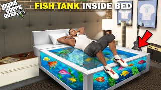 Franklin Found A Fish Tank Inside His Bed In His Room Gta 5 [upl. by Shell180]