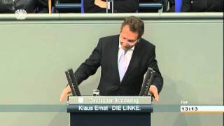 Klaus Ernst DIE LINKE Pendlerpauschale anheben gesetzliche Benzinbremse einführen [upl. by Payne403]