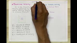 Terminal Velocity Important Derivations For Class 11 12 Expressions For Terminal Velocity NEET JEE [upl. by Nollahp]