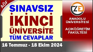 AÖF 2024 Sınavsız İkinci Üniversite Nedir Nasıl Kayıt Olunur Şartları Nelerdir [upl. by Attolrahc300]