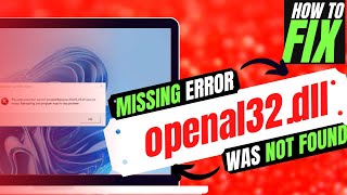 2022 How To Fix OpenAL32dll Missing Error ✅Not found error💻 Windows 10117 💻 3264bit [upl. by Kaliope84]