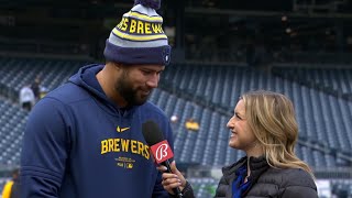 Gary Sanchez Postgame Interview on His Huge Go Ahead Home Run [upl. by Asen722]