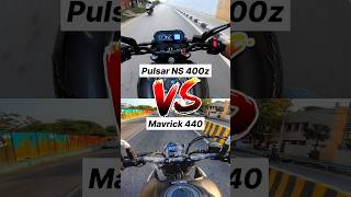 Pulsar NS 400z Vs Mavrick 400 🔥 Gear Challenge shorts ns400z [upl. by Okihsoy]