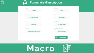 Excel 32 Utiliser les Macros pour automatiser les tâches Créer un formulaire de saisie [upl. by Olegnad]