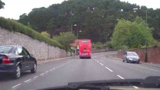 Driving from Paignton Harbour to Torquay Devon England [upl. by Sirronal]