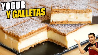 🍪🍦 El postre mas FÁCIL y DELICIOSO del mundo sin gelatina y sin hornear Receta Golosolandia  893 [upl. by Enalda]