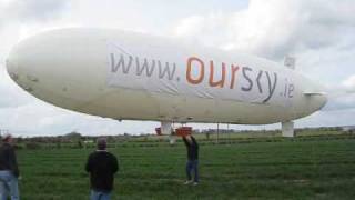 Rc Airship 56ft Takeoff Trials [upl. by Dnomso65]