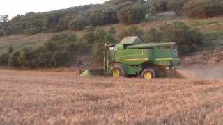 Cosecha 2014  Harvest 2014 John Deere W540 2140 Massey Ferguson 7480 3095 HD [upl. by Ahsrop274]