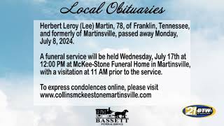 Obits for July 31 2024 [upl. by Ettenwad660]