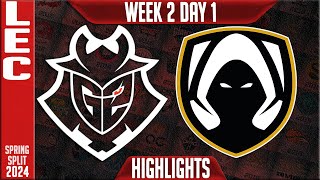 G2 vs TH Highlights  LEC Spring 2024 W2D1  G2 Esports vs Team Heretics [upl. by Strohben]