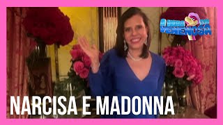 Narcisa Tamborindeguy usa megafone para chamar Madonna em hotel do RJ Acorda vai ver seus fãs [upl. by Caril]