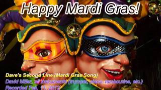 Daves Second Line Mardi Gras Song Final Mix  David Miller trumpet [upl. by Renaxela]