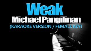 WEAK  Michael PangilinanFEMALE KEY KARAOKE VERSION [upl. by Jacoba]