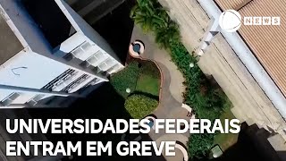 Ao menos 18 Universidades Federais entraram em greve [upl. by Idnek776]