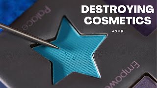 ASMR 🌸 Satisfying Cosmetic Destruction – CRUNCHY Eyeshadow [upl. by Sidra]