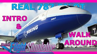 Boeing 787 Dreamliner Introduction and Walkaround With a Real 787 Pilot MSFS [upl. by Renie]