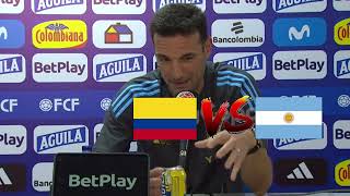 DECLARACIONES DE LIONEL SCALONI TRAS PERDER DE VISITANTE CON COLOMBIA [upl. by Eilrebma]