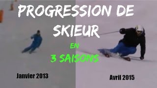 Progression de skieur sur 3 saisons  de skieur MOYEN à TRES BON SKIEUR par le Labo du skieur [upl. by Sinnej481]