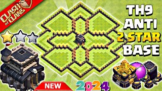 New Town hall 9Th9 Base  Town hall 9Th9 FarmingTrophyPushing  New Coc Th9 Base Link 2024 [upl. by Nodnelg]