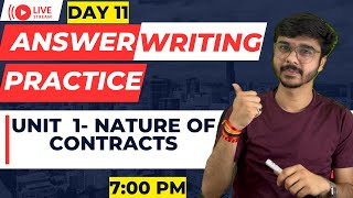 LIVE Answer Writing Business Laws DAY 11 [upl. by Mahsih]