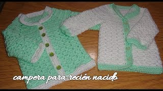 Ajuar para bebés al crochet Camperasaco o chambrita para recién nacidos [upl. by Cerellia]