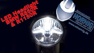 LED Scheinwerfer  LED Headlight BMW R850R amp R1150R by HORNIG [upl. by Cowen261]